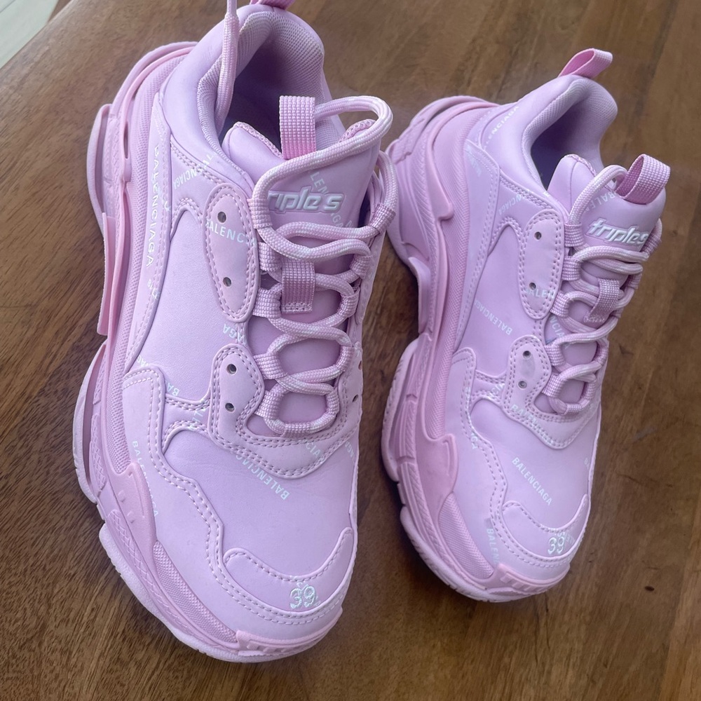 Balenciaga Triple S logo-embroidered leather, nubuck and mesh sneakers. - Picture 4 of 4